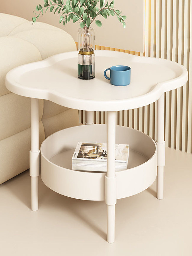 创意边几现代简约沙发小茶几边柜奶油风桌子客厅移动置物架小圆桌