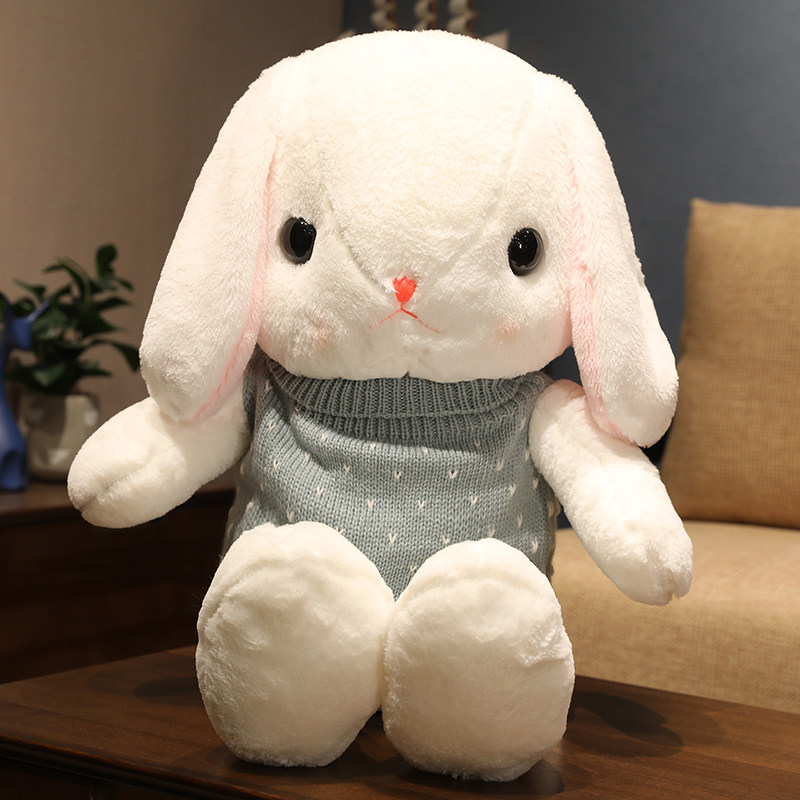 正品垂耳兔长耳朵兔子毛绒玩具大号床上睡觉抱枕玩偶女可爱布娃娃