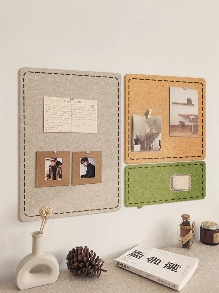 毛毡板墙贴照片墙背景挂墙面粘相片相框展示墙羊毛毡版墙上免打孔