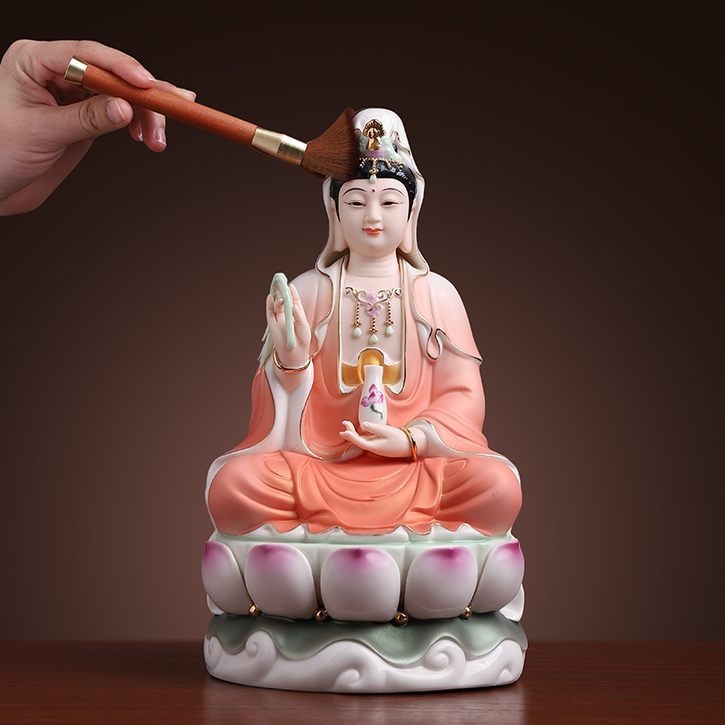 七珍佛像清理工具除尘清洁观音掸子打扫神像用品花梨木佛尘扫刷子