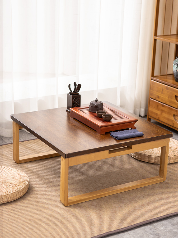 榻榻米小桌子矮桌日式小方桌炕桌实木飘窗小茶几可折叠飘窗桌家用
