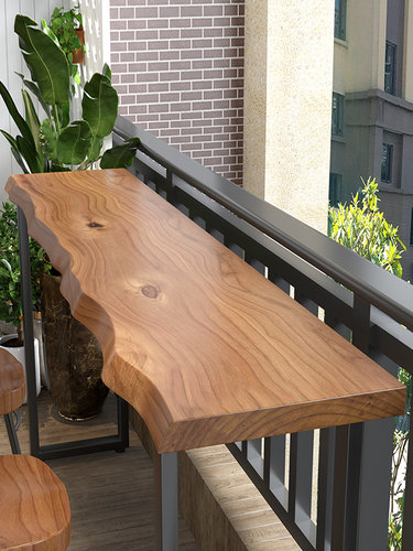 北欧实木吧台桌家用阳台隔断高脚桌椅酒吧靠墙长条桌简约靠窗桌子