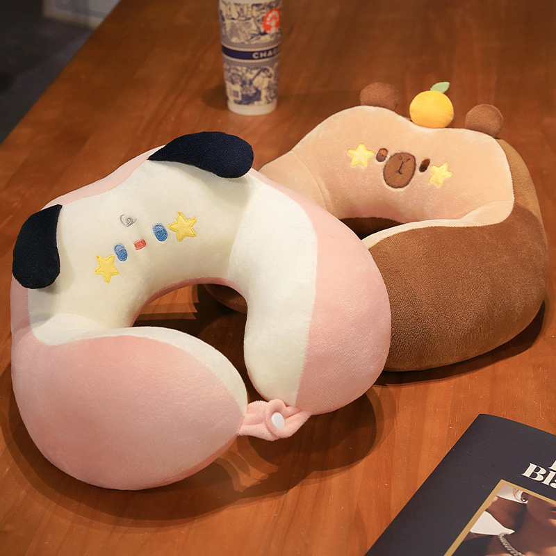 U型枕卡通护颈枕飞机旅行头枕便携坐车用学生u形颈椎枕头靠枕脖枕