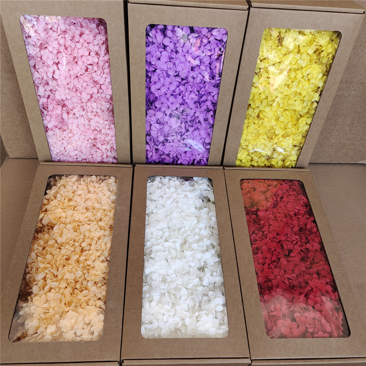 包邮永生花花瓣绣球花安娜小叶干花真花圣诞树团扇手工diy材料包