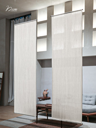 慕布卡MOBUKIA透光不透人帘隔断帘遮光侘寂禅意卧室客厅玄关专利