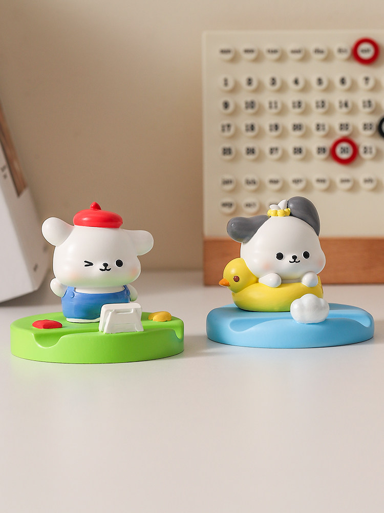 可爱帕恰小狗手机支架办公室桌面装饰好物工位情绪治愈系摆件礼物