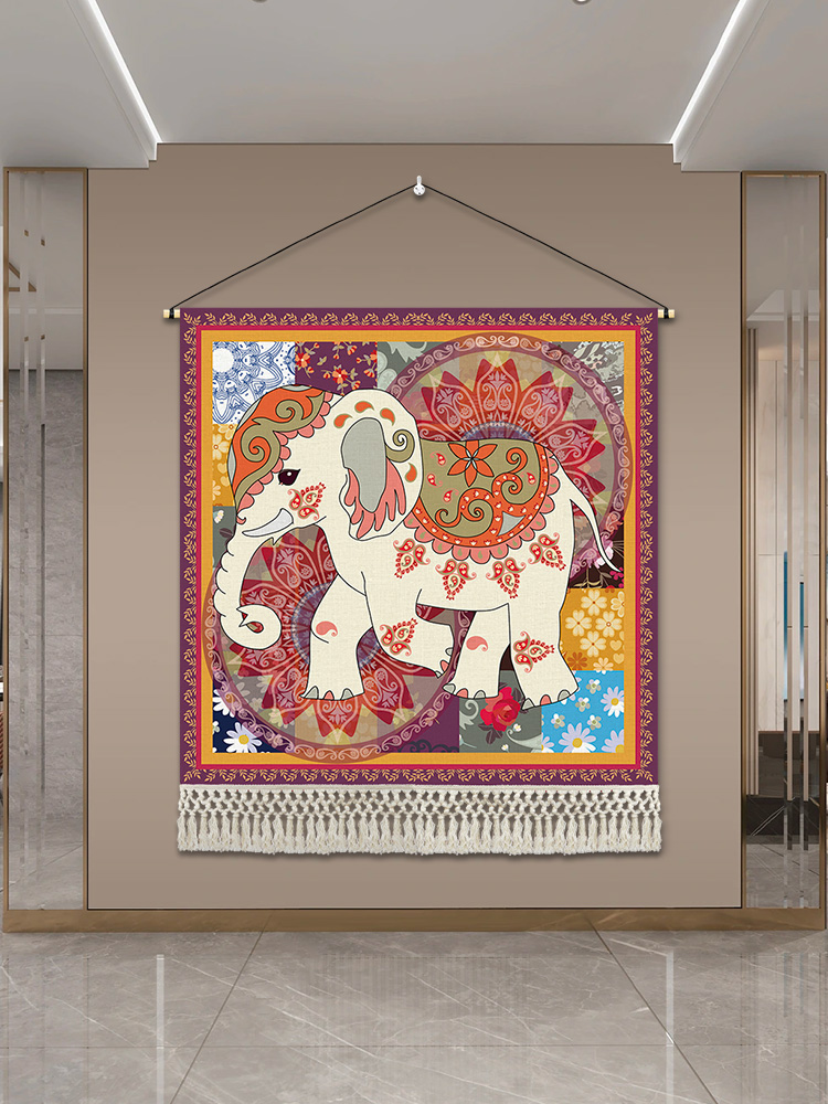 波西米亚挂毯客厅背景墙挂画客栈民宿装饰壁毯卧室床头民族风挂画