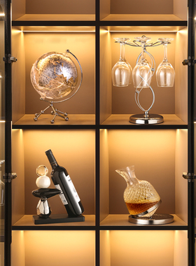 现代轻奢家居客电视柜厅酒柜餐边柜装饰品摆件红酒架杯架乔迁礼品