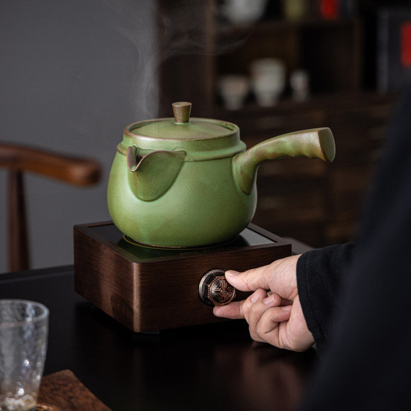带盖明火干烧围炉煮茶壶罐罐茶侧把壶碳火煮茶炉北美胡桃木电陶炉,餐饮具,茶壶,淘宝优惠券,粉丝福利购,淘宝优惠卷