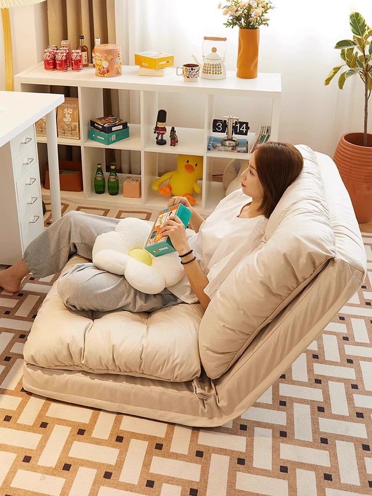 三梦懒人沙发折叠沙发床多功能可躺可睡阳台飘窗榻榻米卧室小沙发