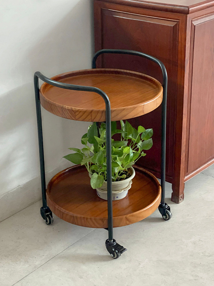 凯的家具实木可移动轻奢边几小户型客厅创意角几带轮圆形推车茶几,住宅家具,角几/边几,淘宝优惠券,粉丝福利购,淘宝优惠卷