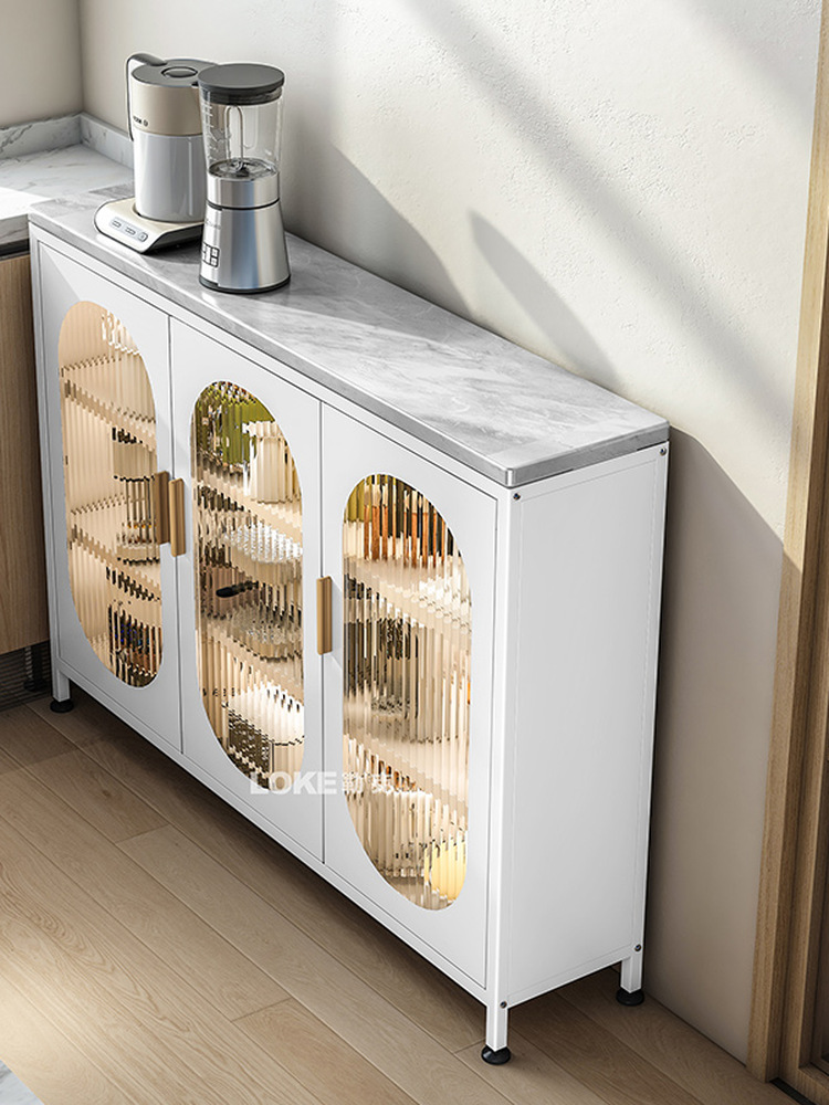 厨房窄边柜超薄置物柜岩板25cm30极窄靠墙落地收纳墙边深薄架子