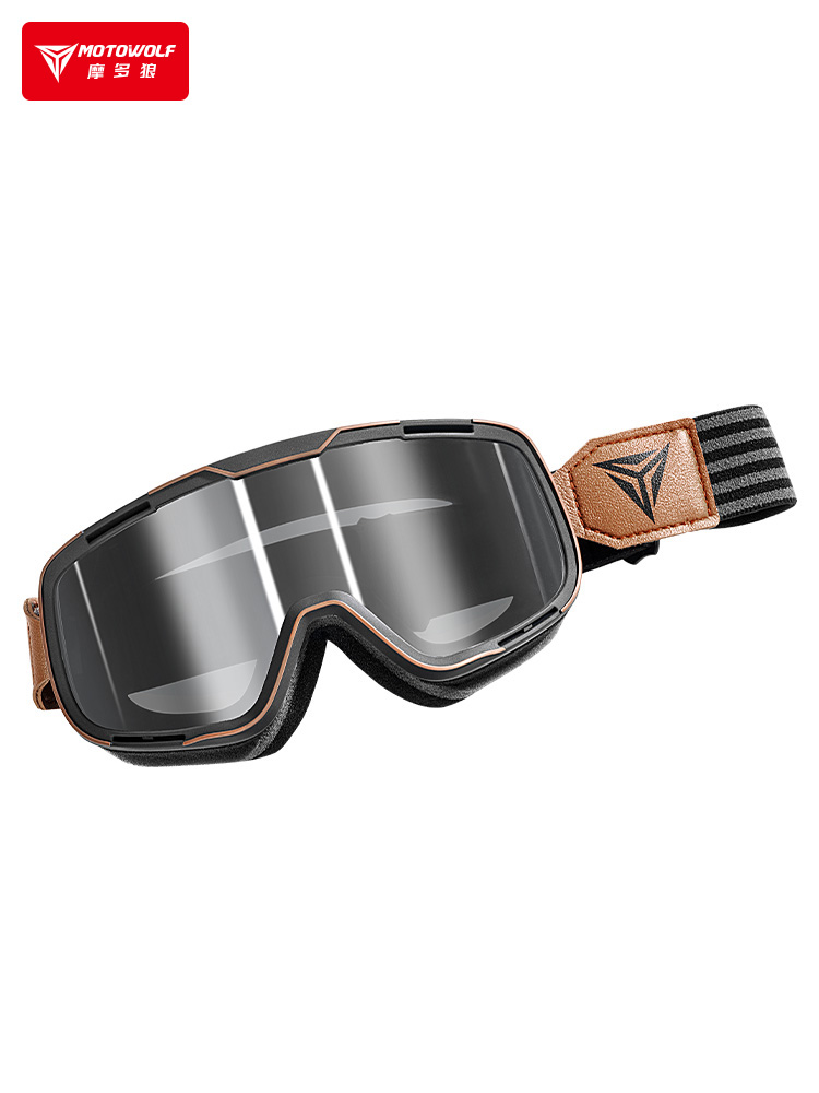 摩多狼摩托车全盔眼镜哈雷复古防风沙护目镜机车越野骑行头盔风镜