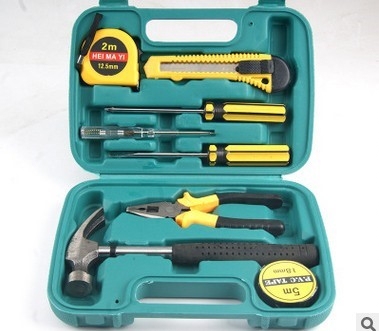 组套9家庭箱8009p 家用五金工具组合 九件套工具箱件工