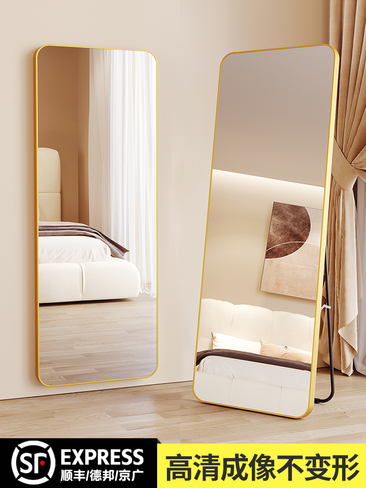 全身镜落地家用女生卧室少女网红ins风大镜子挂墙壁挂试衣穿衣镜