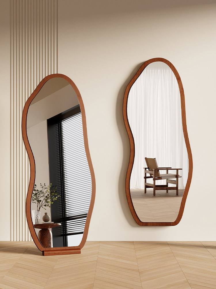 中古全身镜落地镜家用异形穿衣镜服装店试衣镜女生卧室挂墙大镜子