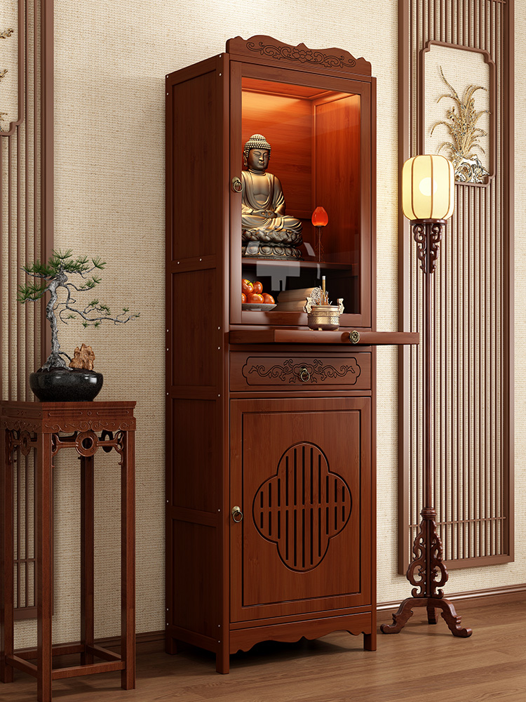 佛龛新中式立柜财神爷供桌神台观音佛像供座台家用非实木香火案台