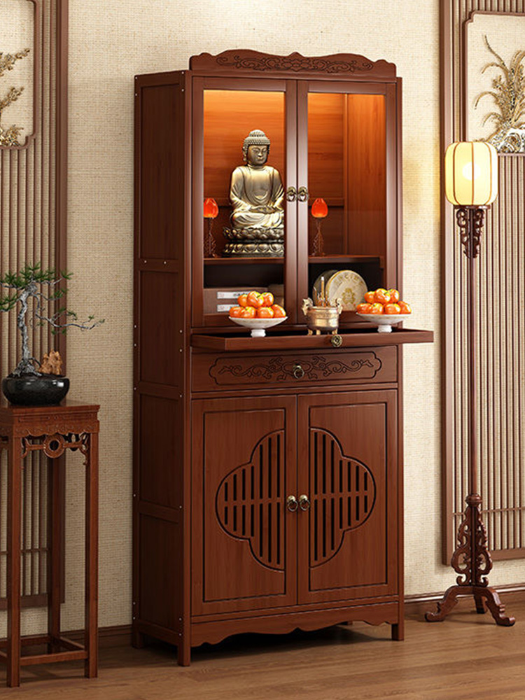 佛龛神龛供奉台新中式立柜观音财神爷佛像供桌香案家用非实木神台
