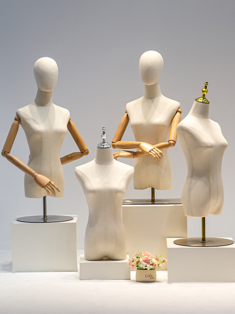 服装店模特道具女半身台式韩版人台展示架女装橱窗假人体模特架子