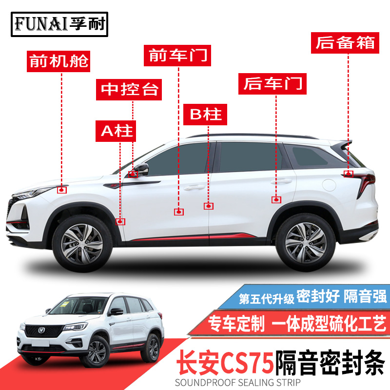 适用长安CS75/CS75 PLUS密封条车门隔音条全车防尘改装静音胶条