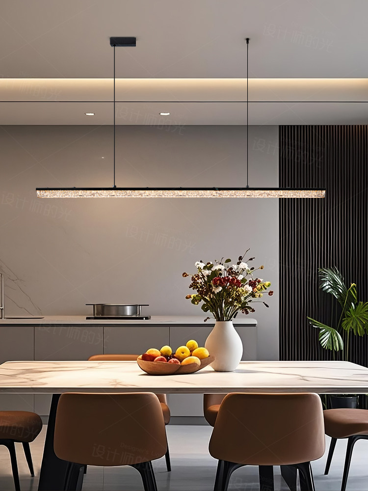 极简餐厅灯吊灯现代简约岛台餐桌灯具意式高级感长条办公室一字灯