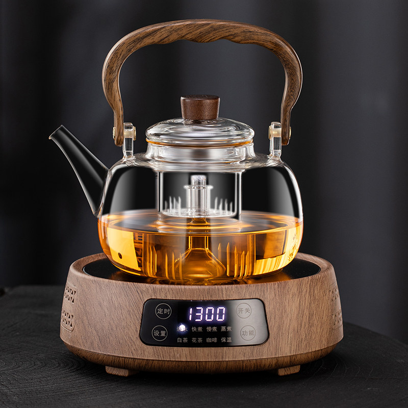 2024新款玻璃煮茶壶加厚耐热防爆家用电陶炉煮茶炉蒸煮一体烧水壶
