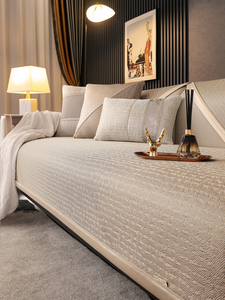 2025新款夏季凉感冰丝沙发垫夏天新款高级防滑凉席简约坐垫套罩巾,居家布艺,沙发垫,淘宝优惠券,粉丝福利购,淘宝优惠卷