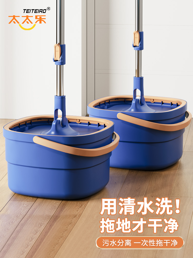 免手洗拖把家用旋转2025新款懒人桶一拖墩布净单桶自动地拖布