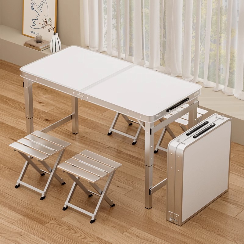 夜市摆摊折叠桌可升降简易地摊开工地吃饭桌户外便携露营野餐桌椅