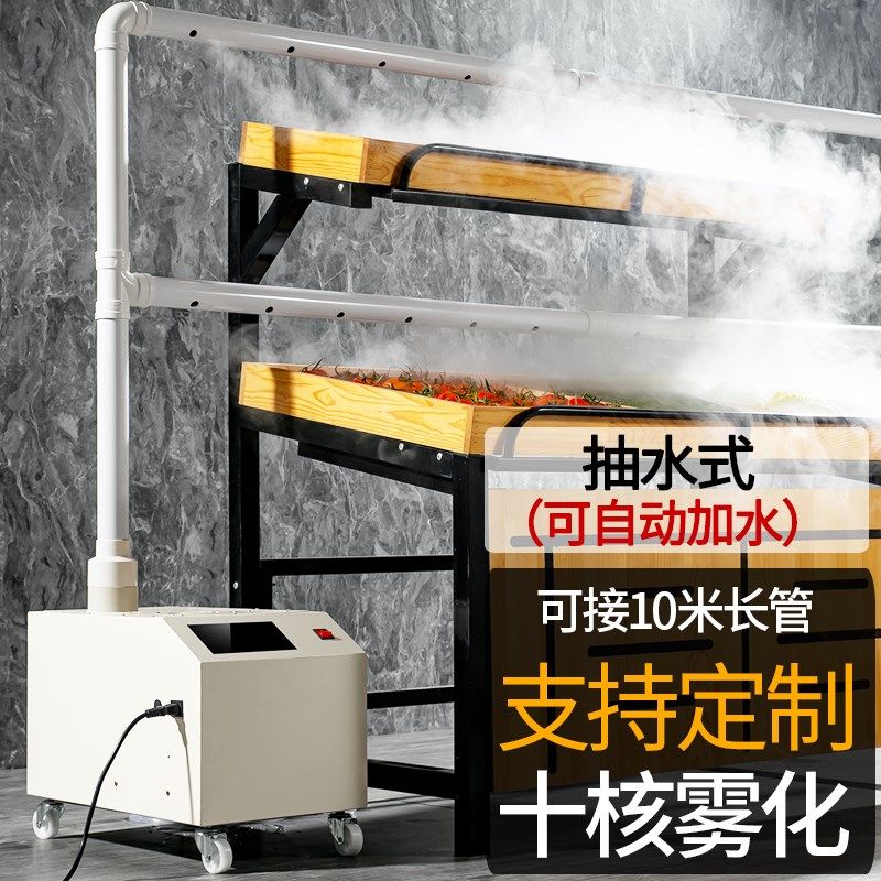 大型加湿器工业大雾量蔬菜保鲜除静电H回潮机商用超市菌菇蘑菇喷