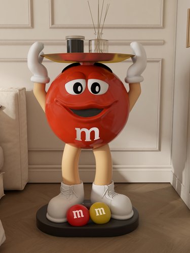 mm豆人轻奢客厅沙发旁边艺术落地软装饰品卧室床头边几床头柜摆件