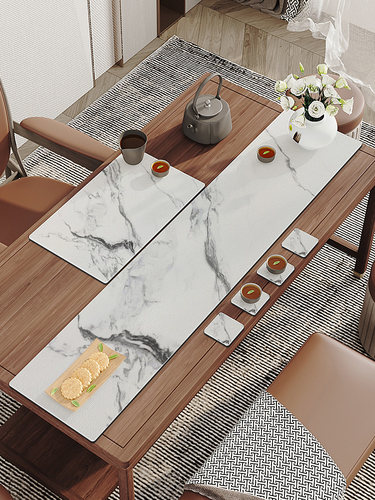 桌旗轻奢高端茶盘茶席垫子茶桌垫布吸水垫茶台桌布杯垫茶具沥水垫