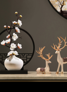 新中式梅花屏风家居禅意摆件办公茶室酒柜玄关电视柜中国风装饰品