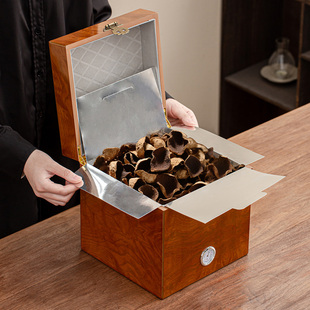 高档新会陈皮礼盒装空盒半斤一斤装陈皮木盒收纳盒2025新款包装盒