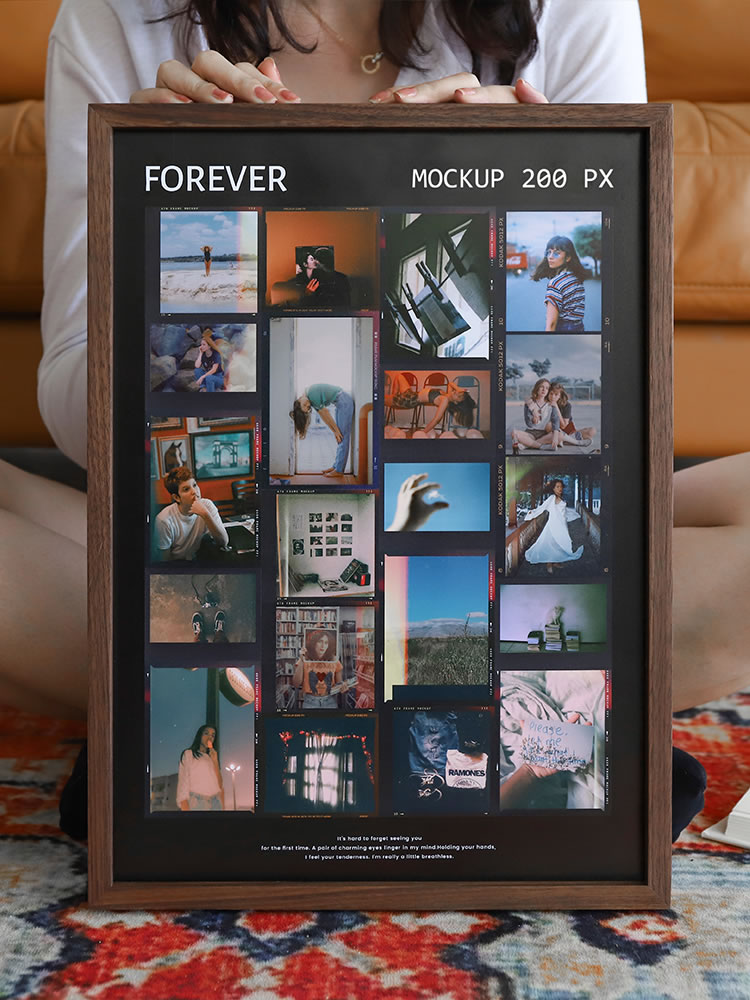 情人节定制礼物洗照片相框挂墙情侣实木结婚相片照片框创意婚纱照