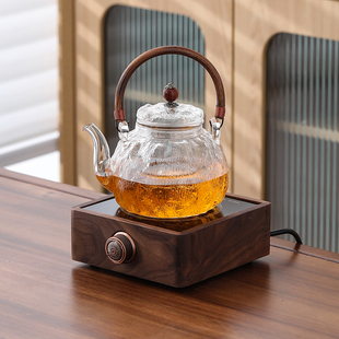 2024新款玻璃煮茶壶耐高温电陶炉茶炉专用蒸煮两用煮茶器家用提梁