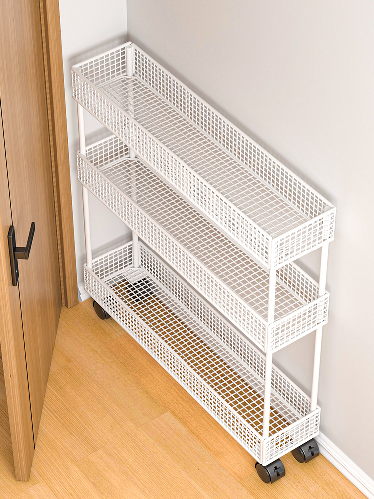 门后卫生间夹缝收纳柜超薄极窄置物架浴室缝隙窄柜落地带轮收纳架