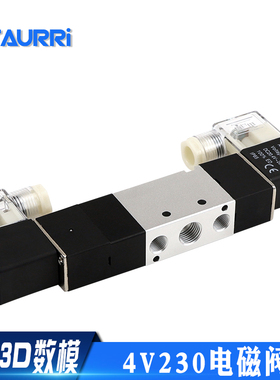 三位五通双电控电磁阀4V230/C/E/P/DC12V/DC24V/AC220V亚德客型