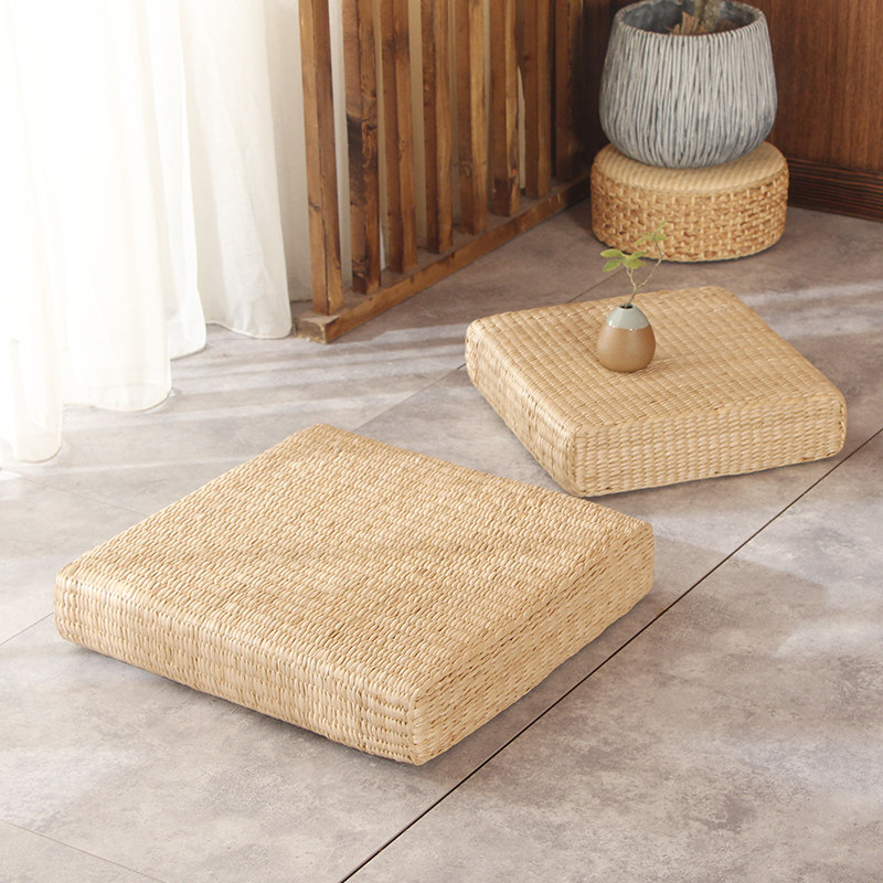 草编蒲团榻榻米地板坐垫方形加厚家用飘窗茶道跪拜打坐禅修垫子,居家布艺,蒲团,淘宝优惠券,粉丝福利购,淘宝优惠卷