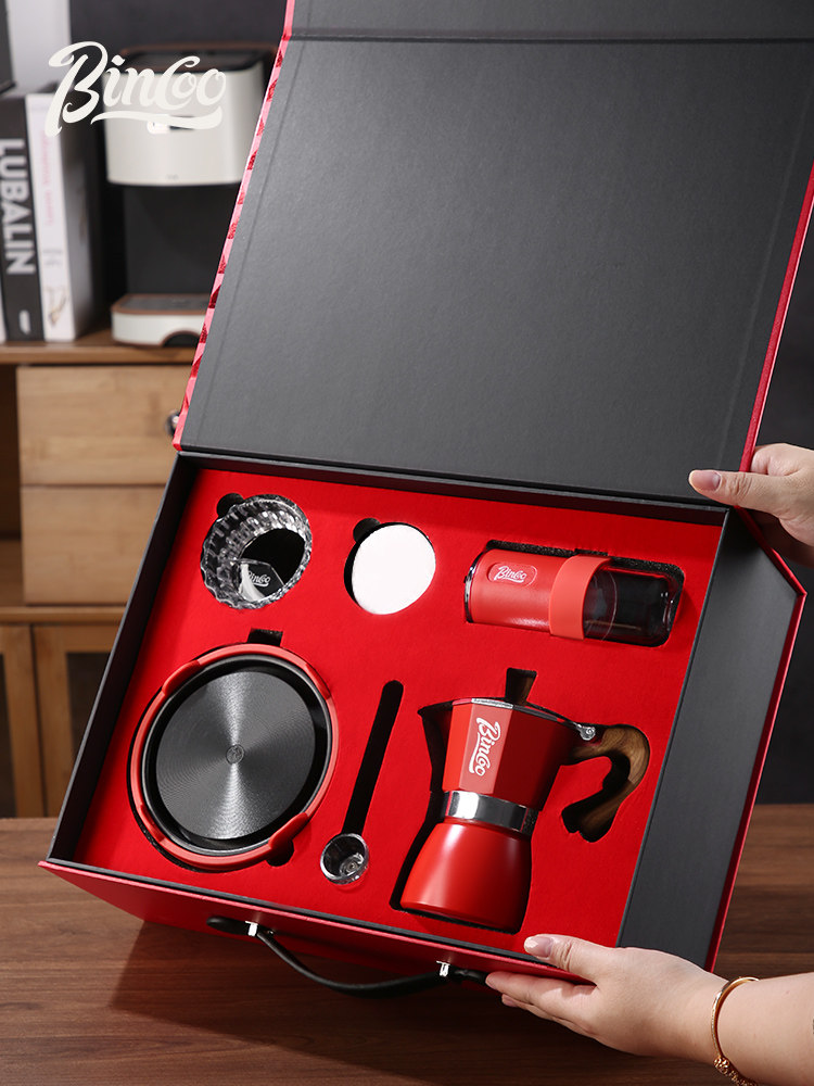 Bincoo送礼摩卡壶套装手提礼盒家用煮咖啡壶意式手冲壶浓缩咖啡机