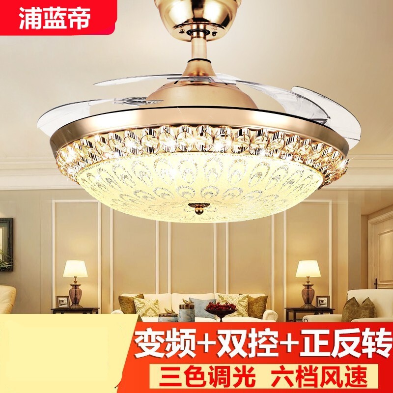 隐形风扇灯2025新款吊扇灯吸顶家用客厅餐厅卧室电扇吊灯大风力