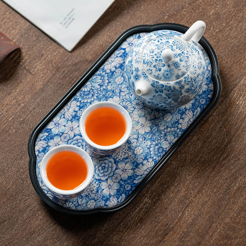 白瓷掐丝功夫茶具套装2025新款喝茶家用泡茶壶陶瓷西施壶茶盘套装