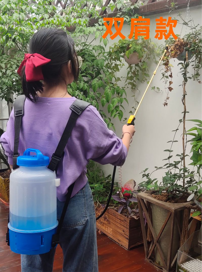 助丰5L8L锂电池电动喷雾器小型多功能浇花打药喷壶消毒农用喷雾器