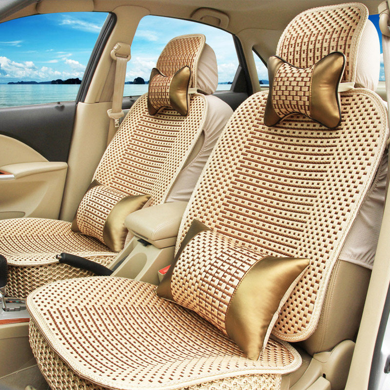 纯手工编织冰丝汽车5坐垫全包围专用布艺亚麻椅座套五座四季通用