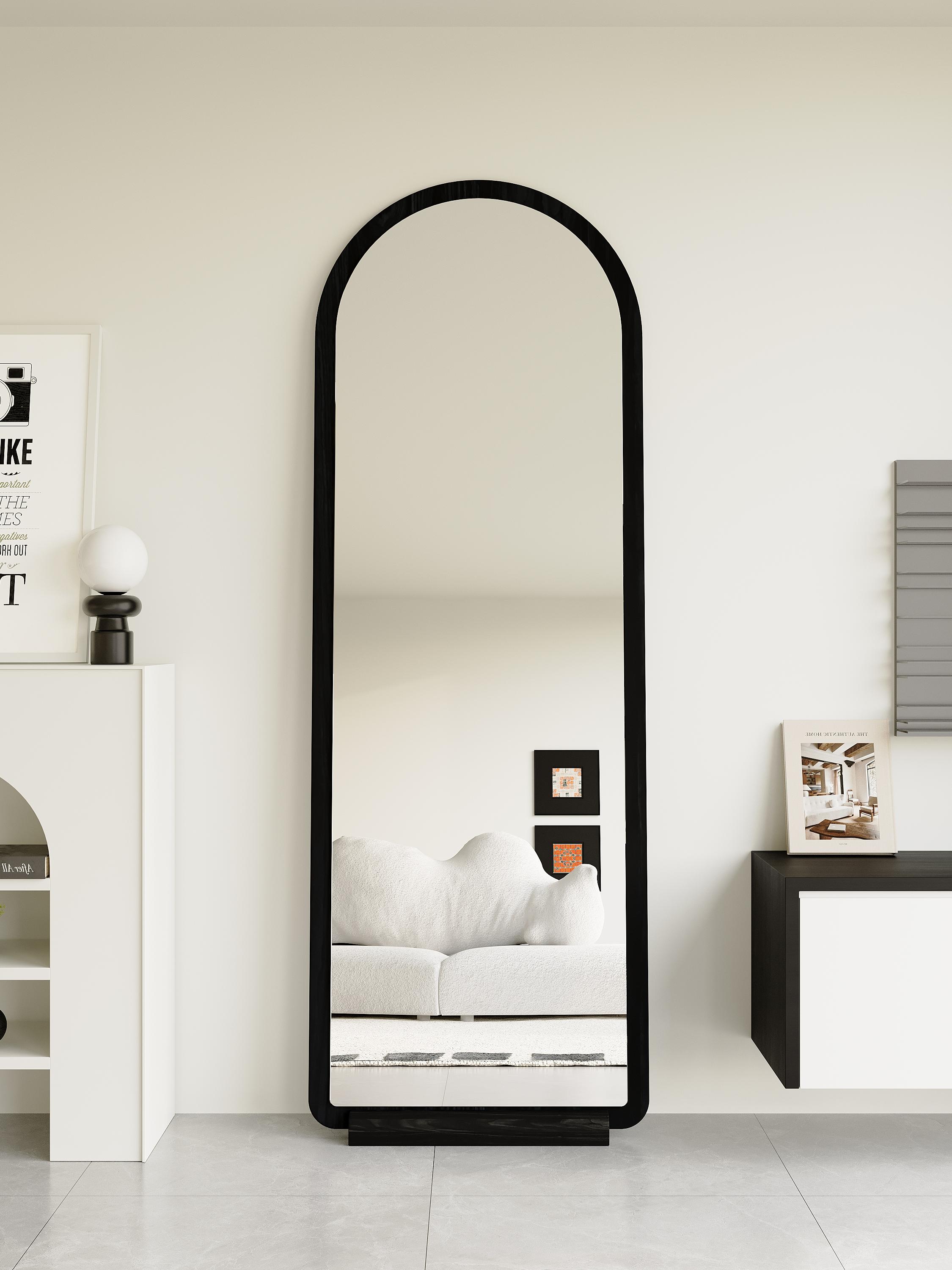 家用全身镜ins风镜子穿衣镜卧室落地镜高级轻奢试衣镜简约大镜子