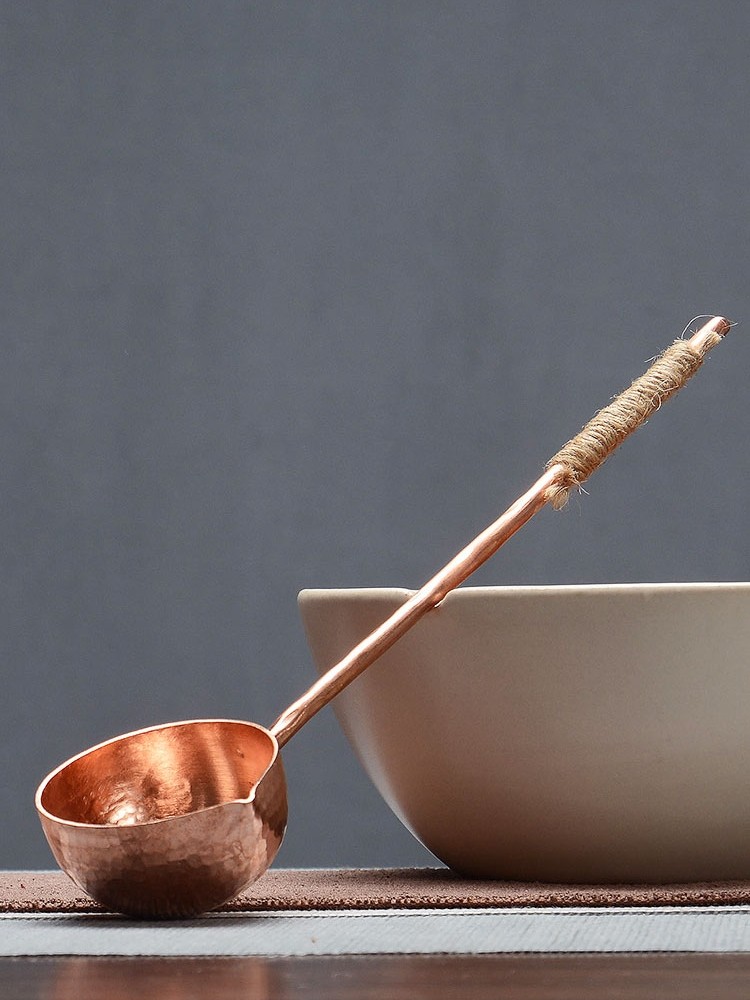 纯铜分茶器长柄分茶勺单只煮茶器功夫茶具围炉煮茶勺子茶道零配件