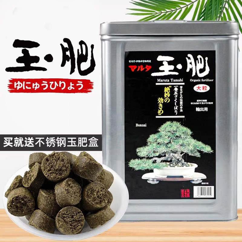 日本原装进口玉肥盆景专用肥料松柏长效有机缓释肥颗粒花肥分装肥
