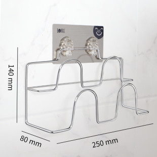 架墙壁挂式 高档浴室拖鞋 免打孔卫浴粘贴不锈钢鞋 架收纳创意沥水浴