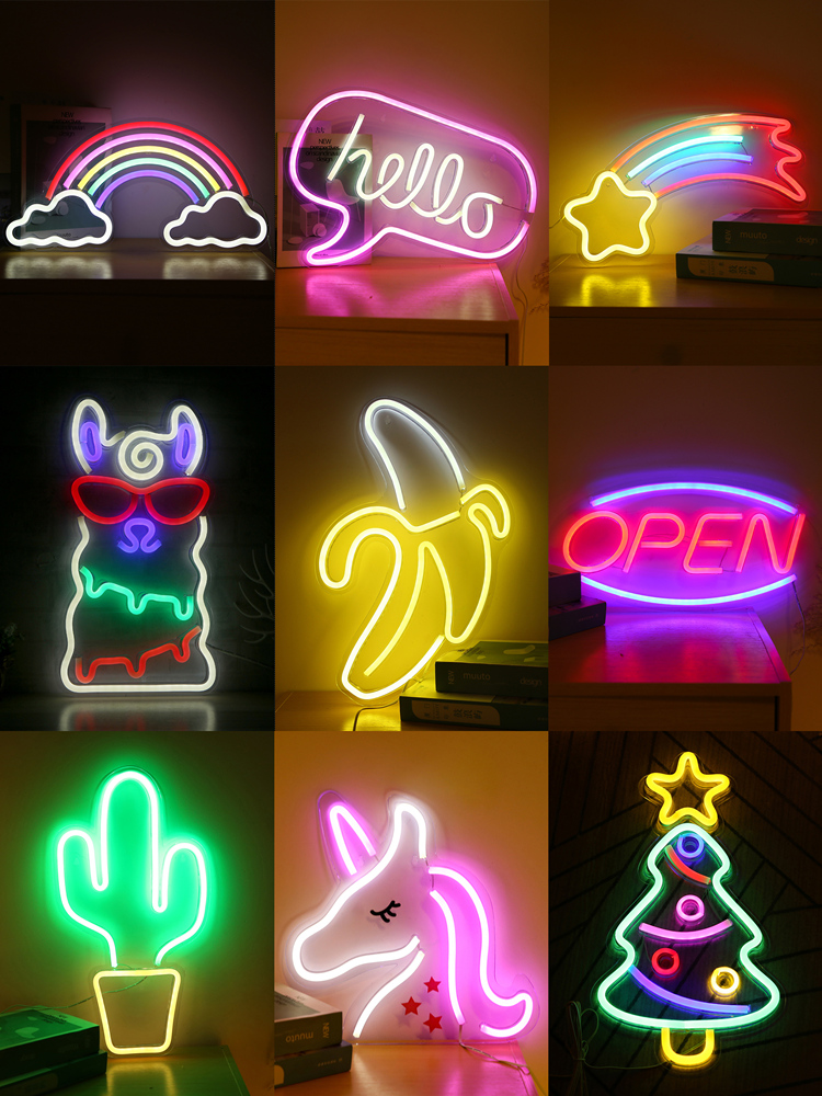 LED霓虹灯网红卧室房间布置彩灯清吧酒吧氛围灯挂墙创意装饰ins灯