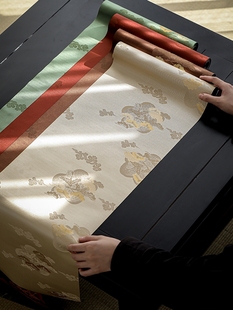 拓土织锦云松防水茶席中式茶桌垫布茶台桌旗布艺长条创意茶几桌布